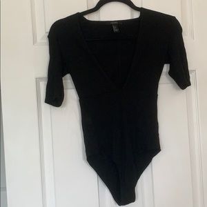 Plunge Neck Bodysuit.